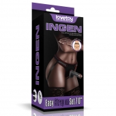 Женский темнокожий страпон Easy Strapon Set 7 Inch - 18 см. - Lovetoy - купить с доставкой в Махачкале