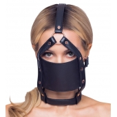 Черный намордник с кляпом-шаром Head Harness With A Gag - Orion - купить с доставкой в Махачкале