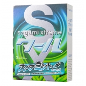 Презервативы Sagami Xtreme Mint с ароматом мяты - 3 шт. - Sagami - купить с доставкой в Махачкале