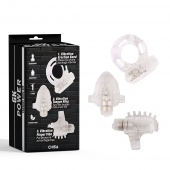 Набор из 3 прозрачных эрекционных колец с вибрацией Teasers Ring Kit - Chisa - в Махачкале купить с доставкой