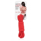 Красная хлопковая веревка для связывания - 3 м. - Lux Fetish - купить с доставкой в Махачкале