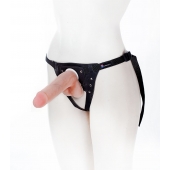 Страпон с поясом Harness - 19 см. - LOVETOY (А-Полимер) - купить с доставкой в Махачкале