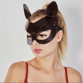 Коричневая кожаная маска  Кошечка - Sitabella - купить с доставкой в Махачкале