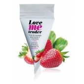 Съедобное согревающее массажное масло Love Me Tender Strawberry с ароматом клубники - 10 мл. - Love to Love - купить с доставкой в Махачкале