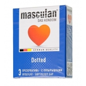 Презервативы с пупырышками Masculan Dotted - 3 шт. - Masculan - купить с доставкой в Махачкале