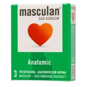 Презервативы анатомической формы Masculan Anatomic - 3 шт. - Masculan - купить с доставкой в Махачкале