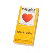 Презервативы с колечками и пупырышками Masculan Ribbed+Dotted - 10 шт. - Masculan - купить с доставкой в Махачкале