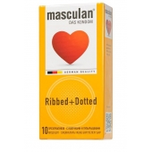 Презервативы с колечками и пупырышками Masculan Ribbed+Dotted - 10 шт. - Masculan - купить с доставкой в Махачкале