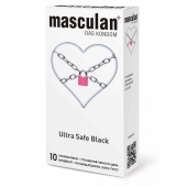 Ультрапрочные презервативы Masculan Ultra Safe Black - 10 шт. - Masculan - купить с доставкой в Махачкале