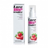 Съедобное согревающее массажное масло Love Me Tender Strawberry с ароматом клубники - 100 мл. - Love to Love - купить с доставкой в Махачкале