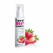 Съедобное согревающее массажное масло Love Me Tender Strawberry с ароматом клубники - 100 мл. - Love to Love - купить с доставкой в Махачкале