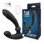 Черный вибромассажер простаты Sex Expert - 14,5 см. - Sex Expert - в Махачкале купить с доставкой
