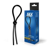 Черное силиконовое лассо с шариком для утяжки - Sex Expert - в Махачкале купить с доставкой