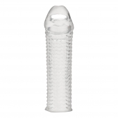 Текстурированная насадка на пенис Clear Textured Penis Enhancing Sleeve Extension - 16,5 см. - BlueLine - в Махачкале купить с доставкой