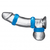 Комплект из трех голубых колец для эрекции 3-Pack Nuts   Bolts Stretch Cock Ring Set - BlueLine - в Махачкале купить с доставкой