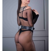 Черный кожаный пояс Sex Game - БДСМ Арсенал - купить с доставкой в Махачкале