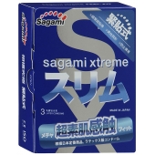 Розовые презервативы Sagami Xtreme FEEL FIT 3D - 3 шт. - Sagami - купить с доставкой в Махачкале