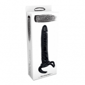 Чёрная насадка-фаллос для двойного проникновения INFLATABLE DILDO SLIM DONG  - 13,5 см. - Toyz4lovers - в Махачкале купить с доставкой