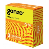 Ароматизированные презервативы Ganzo Juice - 3 шт. - Ganzo - купить с доставкой в Махачкале