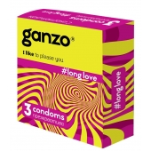 Презервативы с анестетиком для продления удовольствия Ganzo Long Love - 3 шт. - Ganzo - купить с доставкой в Махачкале