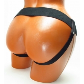Трусики для страпона коричневого цвета - БДСМ Арсенал - купить с доставкой в Махачкале