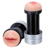 Двусторонний мастурбатор REALSTUFF 2 IN 1 HUMMER MOUTH   VAGINA - ротик и вагина - Dream Toys - в Махачкале купить с доставкой