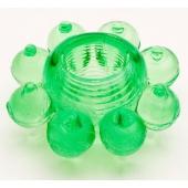 Зеленое эрекционное кольцо-цветок - Toyfa Basic - в Махачкале купить с доставкой