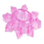 Розовое гелевое эрекционное кольцо-звезда - Toyfa Basic - в Махачкале купить с доставкой