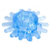 Голубая гелевая насадка с шипиками - Toyfa Basic - в Махачкале купить с доставкой