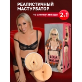 Двусторонний мастурбатор Lola Taylor - 22 см. - ФлешНаш - в Махачкале купить с доставкой