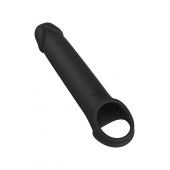 Черная насадка-удлинитель с вибрацией Vibrating Extender With Remote - Dream Toys - в Махачкале купить с доставкой