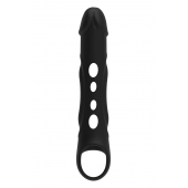 Черная насадка-удлинитель Vibrating Extender With Remote с вибрацией - Dream Toys - в Махачкале купить с доставкой
