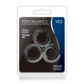 Набор из 3 черных эрекционных колец Black Small Penis Rings - Blush Novelties - в Махачкале купить с доставкой