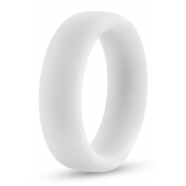 Белое люминесцентное эрекционное кольцо Silicone Glo Cock Ring - Blush Novelties - в Махачкале купить с доставкой