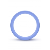 Голубое люминесцентное кольцо Silicone Glo Cock Ring - Blush Novelties - в Махачкале купить с доставкой