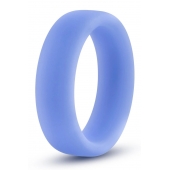 Голубое люминесцентное кольцо Silicone Glo Cock Ring - Blush Novelties - в Махачкале купить с доставкой