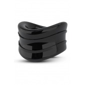 Черное эрекционное кольцо на мошонку Beef Ball Stretcher Snug - Blush Novelties - в Махачкале купить с доставкой