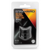 Черное эрекционное кольцо на мошонку Beef Ball Stretcher Snug X Long - Blush Novelties - в Махачкале купить с доставкой