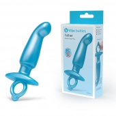 Голубая анальная пробка для массажа простаты Hither Silicone Prostate Plug - 14,3 см. - b-Vibe - в Махачкале купить с доставкой