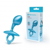Голубая анальная пробка для массажа простаты Bulb Silicone Prostate Plug - 10,7 см. - b-Vibe - в Махачкале купить с доставкой
