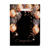 Пакет с вырубной ручкой и принтом в виде шариков (30х40 см) - Сима-Ленд - купить с доставкой в Махачкале