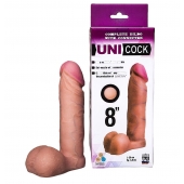 Фаллическая насадка для страпона UNICOCK 8  - 20 см. - LOVETOY (А-Полимер) - купить с доставкой в Махачкале