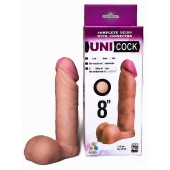 Фаллическая насадка для страпона UNICOCK 8  - 20 см. - LOVETOY (А-Полимер) - купить с доставкой в Махачкале