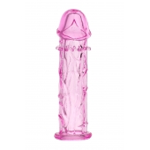 Розовая насадка фаллической формы - 12,5 см. - A-toys - в Махачкале купить с доставкой