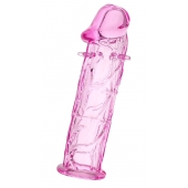 Розовая насадка фаллической формы - 12,5 см. - A-toys - в Махачкале купить с доставкой