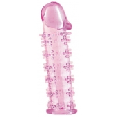 Розовая насадка на пенис с шипами - 12,5 см. - A-toys - в Махачкале купить с доставкой