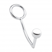 Кольцо на пенис с анальным стимулятором Stainless Steel Anal Hook   Cock Ring - BlueLine - в Махачкале купить с доставкой