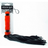 Нежная плеть с красным мехом BDSM Light - 43 см. - БДСМ Арсенал - купить с доставкой в Махачкале