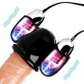 Черная стимулирующая насадка для головки полового члена Multi Speed Vibrating Penis Head Teaser - XR Brands - в Махачкале купить с доставкой