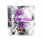 Фиолетовое виброкольцо с двумя вибропульками - Toyfa Basic - в Махачкале купить с доставкой